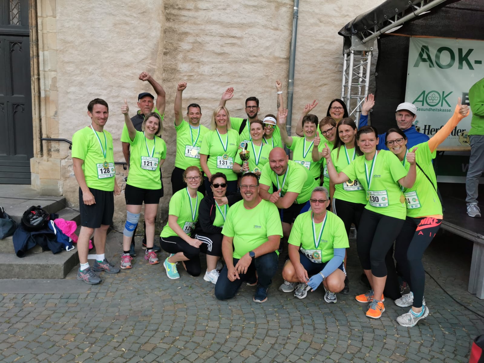 The AOK company run in Herford. ATB took part