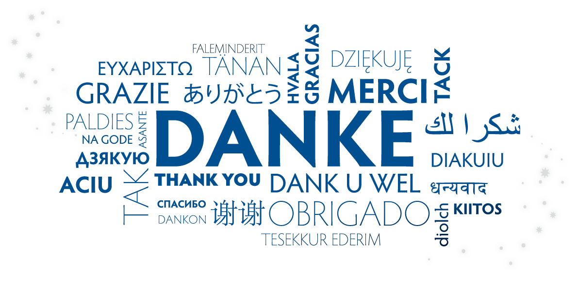 Merci en plusieurs langues