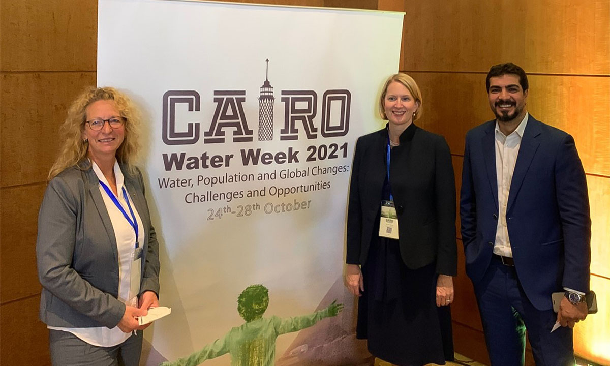Cairo Water Week 2021 - Ahmed Haggag with the presenters