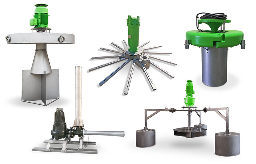 componentes del tratamiento de aguas residuales aireadores
