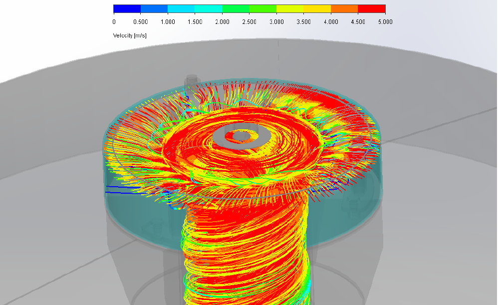 digital representation of the streamlines