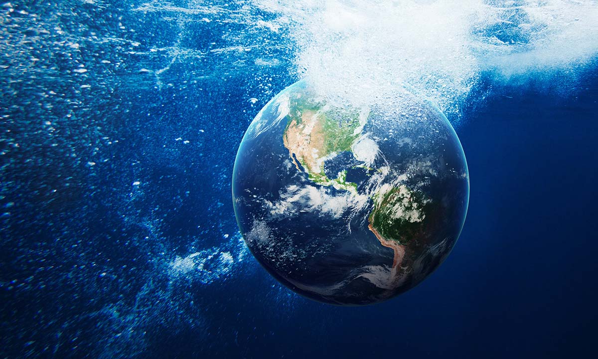 Globe in the water Globe in the water