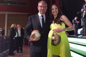 Markus Baumann with presenter of the GreenTec Awards 2014