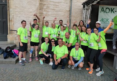 The AOK company run in Herford. ATB took part