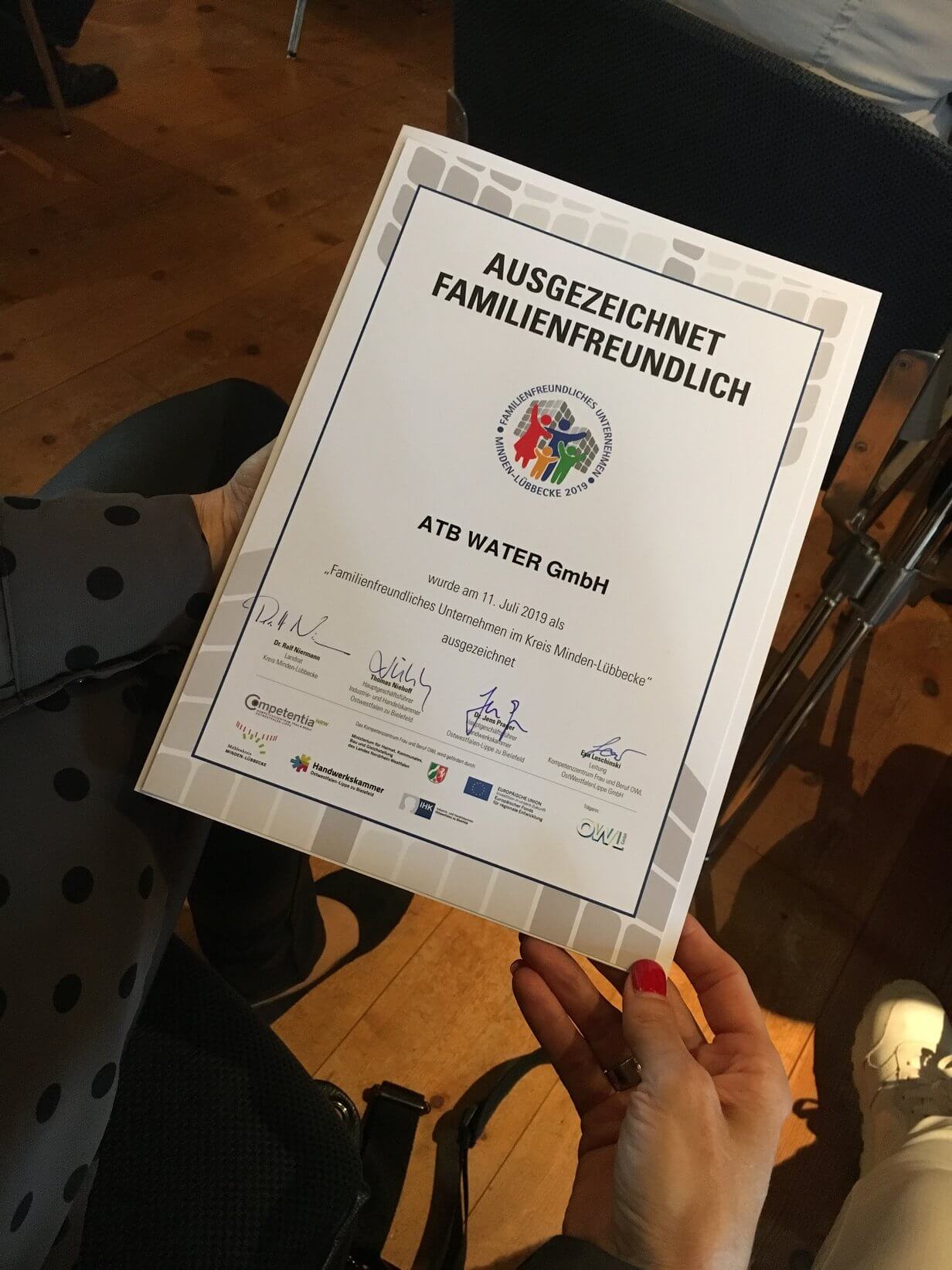 Certificat d'entreprise familiale