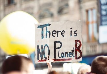 There is no Planet B, written on a shield