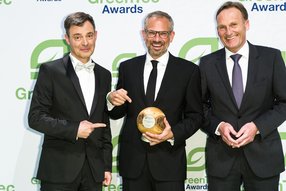 Markus Baumann avec le jury des GreenTec Awards