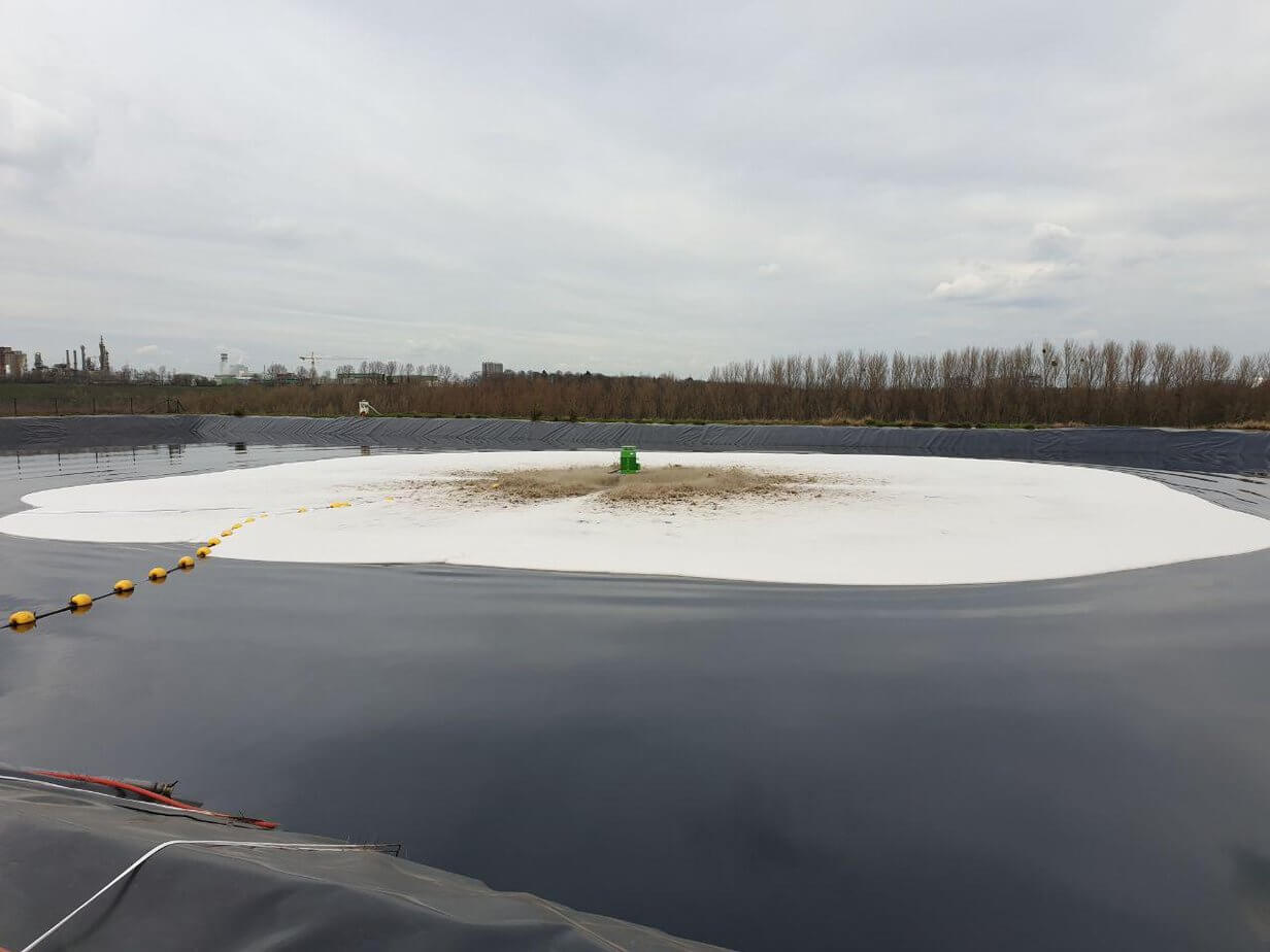 Leachate pretreatment at a large landfill site