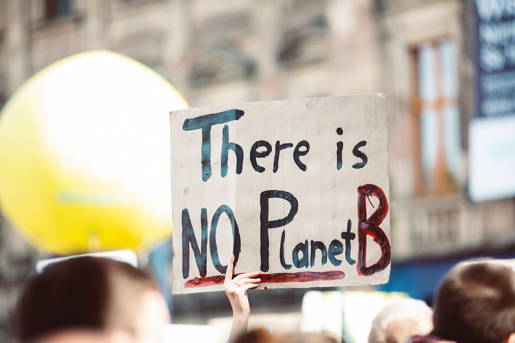 There is no Planet B, written on a shield
